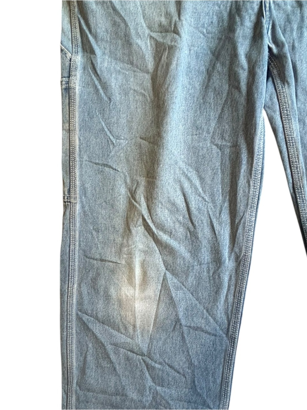 Vintage Liberty Denim Overalls Men’s 48x32 Light Wash Carpenter - Picture 6 of 16